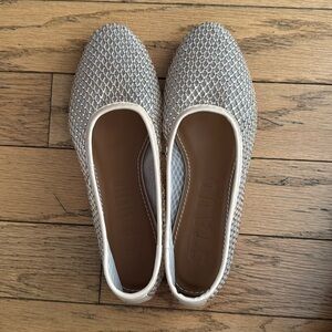 Brand new STAUD champagne crystal ballet flats